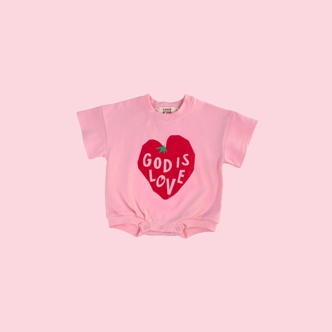 God is love romper - Pink