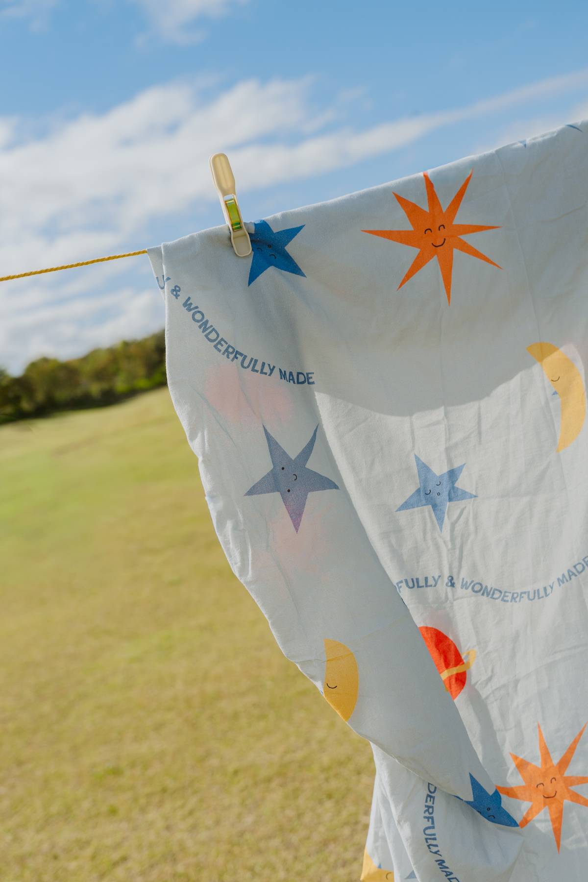 Fearfully And Wonderfully Made Organic Washed Cotton COT SHEET