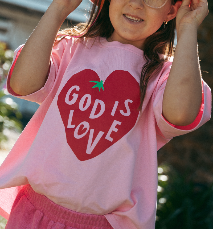God is love tee - Pink