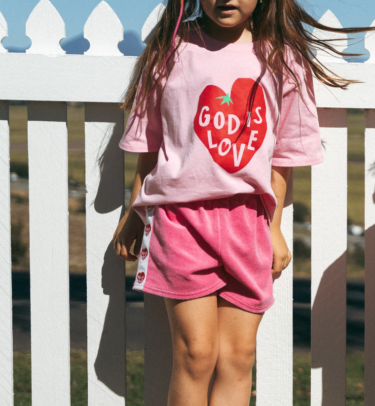 God is love tee - Pink
