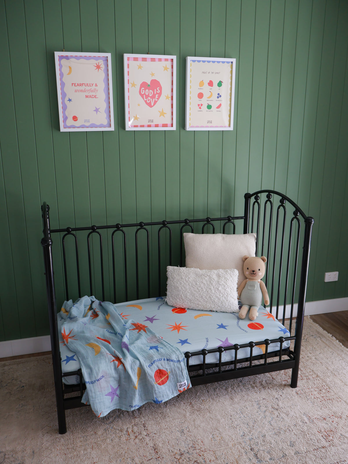 Fearfully And Wonderfully Made Organic Washed Cotton COT SHEET